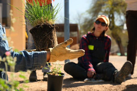 Marisa in the Water Harvesting Design Certification Course